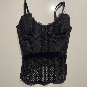 Rare Victoria’s Secret black lace corset only tried on never worn!
